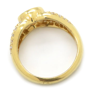 ブシュロン BOUCHERON ダイヤリング イエローゴールド K18YG ダイヤモンド リング 指輪 750AU 12号