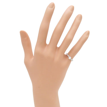 ティファニー Tiffany & Co ハーモニー ハーフエタニティ ダイヤリング プラチナシルバー Pt950 ダイヤモンド リング 指輪 T＆Co. 一粒 1P 5.5号