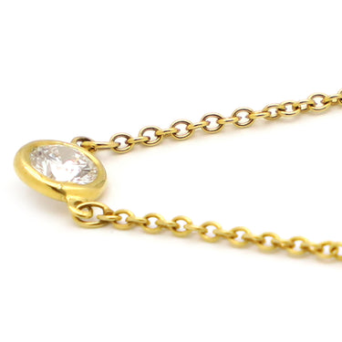 ティファニー Tiffany & Co バイザヤード シングルダイヤモンド ペンダント イエローゴールド K18YG ダイヤモンド ネックレス Au750 T&Co. 1石 エルサペレッティ