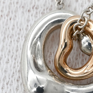 ティファニー Tiffany & Co ダブルオープンハート エクストラミニ 60991561 シルバー×イエローゴールド K18PG シルバー925 ネックレス T＆Co. AG925 18K PG ペレッティ
