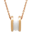 ブルガリ BVLGARI ビーゼロワン ネックレス 346082 ピンクゴールドXホワイト K18PG セラミック ネックレス B-zero1 ペンダント 18K 750PG 白