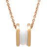 ブルガリ BVLGARI ビーゼロワン ネックレス 346082 ピンクゴールドXホワイト K18PG セラミック ネックレス B-zero1 ペンダント 18K 750PG 白