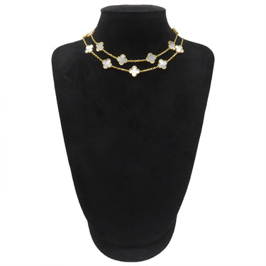 ヴァンクリーフアーペル Van Cleef & Arpels ヴィンテージ アルハンブラ 20モチーフ VCARA42100 パールホワイトXイエローゴールド K18YG マザーオブパール ネックレス 18K 750YG