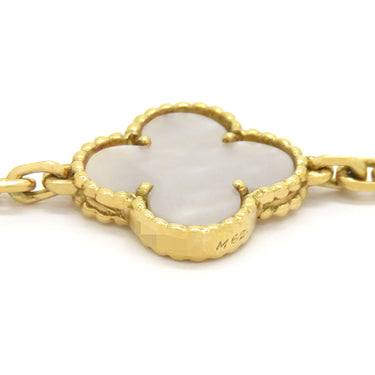 ヴァンクリーフアーペル Van Cleef & Arpels ヴィンテージ アルハンブラ 20モチーフ VCARA42100 パールホワイトXイエローゴールド K18YG マザーオブパール ネックレス 18K 750YG