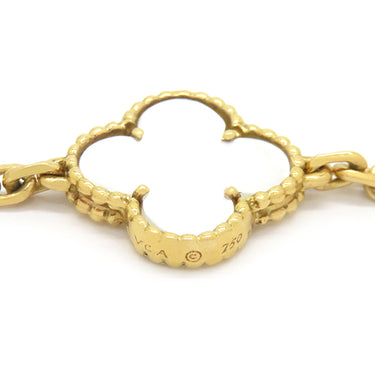 ヴァンクリーフアーペル Van Cleef & Arpels ヴィンテージ アルハンブラ 20モチーフ VCARA42100 パールホワイトXイエローゴールド K18YG マザーオブパール ネックレス 18K 750YG