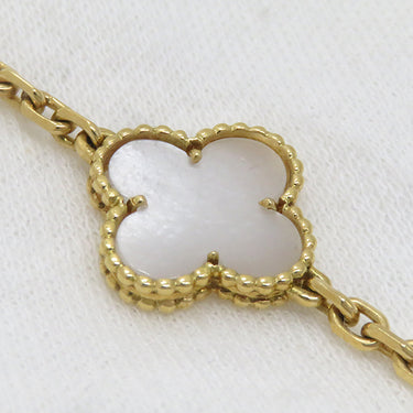 ヴァンクリーフアーペル Van Cleef & Arpels ヴィンテージ アルハンブラ 20モチーフ VCARA42100 パールホワイトXイエローゴールド K18YG マザーオブパール ネックレス 18K 750YG