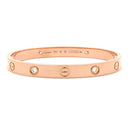 カルティエ Cartier LOVE ラブブレス ハーフダイヤ 4Pダイヤ B6069916 ピンクゴールド K18PG ダイヤモンド #16 ブレスレット 750PG RG 18K 18金