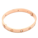 カルティエ Cartier LOVE ラブブレス ハーフダイヤ 4Pダイヤ B6069916 ピンクゴールド K18PG ダイヤモンド #16 ブレスレット 750PG RG 18K 18金