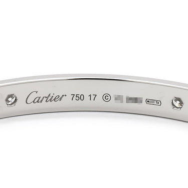 カルティエ Cartier LOVE ラブブレス クラシックモデル ダイヤモンド4石 B6070117 ホワイトゴールド K18WG ダイヤモンド #17 ブレスレット 750WG 18K 18金