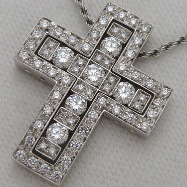 ダミアーニ DAMIANI ベルエポック M 20073470 ホワイトゴールド K18WG ダイヤモンド ネックレス 750 18金 WG クロス 十字架