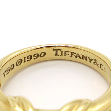 ティファニー Tiffany & Co シグニチャー イエローゴールド K18YG リング 指輪 750 T＆Co. 7.5号