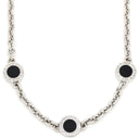 ブルガリ BVLGARI ブルガリブルガリ オニキス3P ブラックXホワイトゴールド K18WG オニキス ネックレス 18K 750 18金