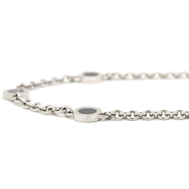 ブルガリ BVLGARI ブルガリブルガリ オニキス3P ブラックXホワイトゴールド K18WG オニキス ネックレス 18K 750 18金