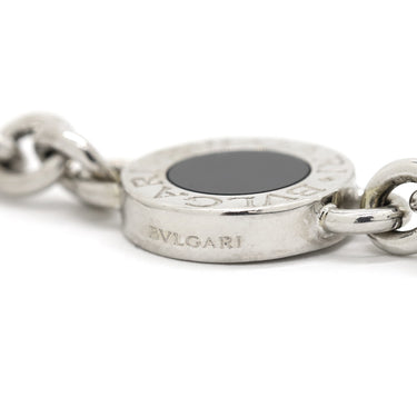 ブルガリ BVLGARI ブルガリブルガリ オニキス3P ブラックXホワイトゴールド K18WG オニキス ネックレス 18K 750 18金