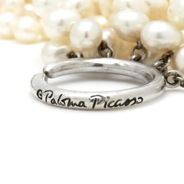 ティファニー Tiffany & Co トルセード パール ホワイト シルバー925 パール ネックレス パロマ・ピカソ SV925 淡水パール 8連