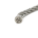 フレッド FRED フォース10 MM ハーフ ダイヤモンド シルバーXホワイトゴールド K18WG ダイヤモンド ステンレスケーブル メタル ＃15 ブレスレット