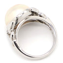 TASAKI TASAKI マベパールリング ホワイトゴールド K18WG パール ダイヤモンド リング 指輪 ホワイトゴールド 真珠 2Pダイヤ 10号
