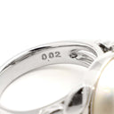 TASAKI TASAKI マベパールリング ホワイトゴールド K18WG パール ダイヤモンド リング 指輪 ホワイトゴールド 真珠 2Pダイヤ 10号