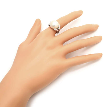 TASAKI TASAKI マベパールリング ホワイトゴールド K18WG パール ダイヤモンド リング 指輪 ホワイトゴールド 真珠 2Pダイヤ 10号