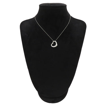 ティファニー Tiffany & Co オープンハート パヴェダイヤ プラチナシルバー Pt950 ダイヤモンド ネックレス エルサペレッティ 18K T&Co.