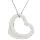ティファニー Tiffany & Co オープンハート パヴェダイヤ プラチナシルバー Pt950 ダイヤモンド ネックレス エルサペレッティ 18K T&Co.