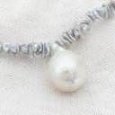 山本真理 MARI YAMAMOTO パールネックレス パールホワイトXグレー パール K14WG ネックレス シルバー金具 真珠 1粒 ケシパール
