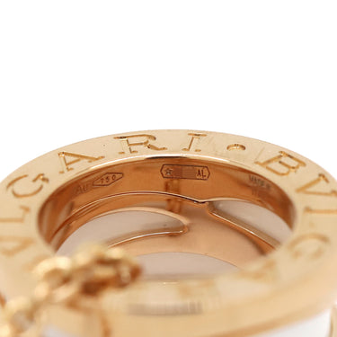 ブルガリ BVLGARI ビーゼロワン レジェンド ネックレス ピンクゴールドXホワイト K18PG セラミック ネックレス B-zero1 ペンダント 18K 750PG 白