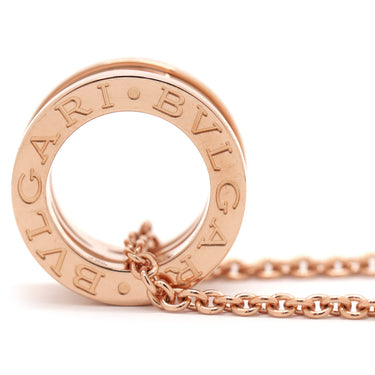 ブルガリ BVLGARI ビーゼロワン レジェンド ネックレス ピンクゴールドXホワイト K18PG セラミック ネックレス B-zero1 ペンダント 18K 750PG 白