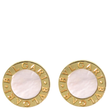 ブルガリ BVLGARI ブルガリブルガリ イエローゴールド K18YG マザーオブパール ピアス 18K 750 18金 シェル