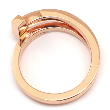 ティファニー Tiffany & Co Tスクエア ラップ ピンクゴールド K18PG ダイヤモンド リング 指輪 AU750 18K ダイヤモンド 16.5号