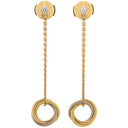 カルティエ Cartier トリニティ ダイヤ ホワイトゴールドXイエローゴールドXピンクゴールド K18YG K18PG K18WG ピアス ドロップ 1P 750 18K