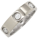 カルティエ Cartier ラブリング フルダイヤ ホワイトゴールド K18WG ダイヤモンド #57(JP17) リング 指輪 LOVE Ring Au750 18K 18金 6石 6P 6粒 17号