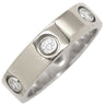 カルティエ Cartier ラブリング フルダイヤ ホワイトゴールド K18WG ダイヤモンド #57(JP17) リング 指輪 LOVE Ring Au750 18K 18金 6石 6P 6粒 17号