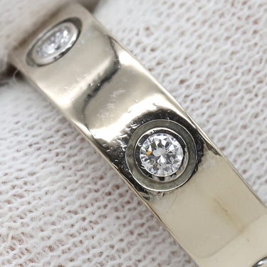 カルティエ Cartier ラブリング フルダイヤ ホワイトゴールド K18WG ダイヤモンド #57(JP17) リング 指輪 LOVE Ring Au750 18K 18金 6石 6P 6粒 17号