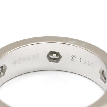 カルティエ Cartier ラブリング フルダイヤ ホワイトゴールド K18WG ダイヤモンド #57(JP17) リング 指輪 LOVE Ring Au750 18K 18金 6石 6P 6粒 17号