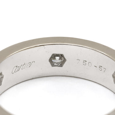 カルティエ Cartier ラブリング フルダイヤ ホワイトゴールド K18WG ダイヤモンド #57(JP17) リング 指輪 LOVE Ring Au750 18K 18金 6石 6P 6粒 17号