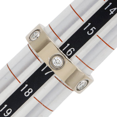 カルティエ Cartier ラブリング フルダイヤ ホワイトゴールド K18WG ダイヤモンド #57(JP17) リング 指輪 LOVE Ring Au750 18K 18金 6石 6P 6粒 17号