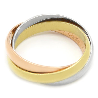 カルティエ Cartier トリニティ スモールモデル ホワイトゴールドXイエローゴールドXピンクゴールド K18WG K18YG K18PG #49(JP9) リング 指輪 3連 3カラー 9号