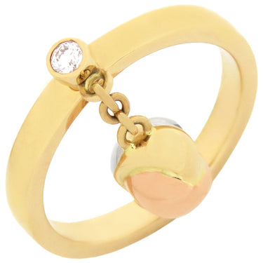 カルティエ Cartier ベビートリニティ ボール イエローゴールドXホワイトゴールドXピンクゴールド K18YG K18WG K18PG ダイヤモンド #52(JP12) リング 指輪 ダイヤモンド 1P 3色 スイング 12号