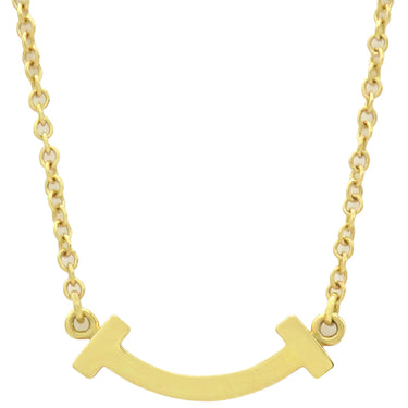 ティファニー Tiffany & Co Tスマイル ミニ ペンダント  62617640 イエローゴールド K18YG ネックレス Au750 Tiffany T smile