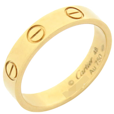 カルティエ Cartier ミニラブリング B4085048 イエローゴールド K18YG #48(JP8) リング 指輪 LOVE Ring 750 18K YG 18金 8号