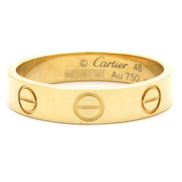 カルティエ Cartier ミニラブリング B4085048 イエローゴールド K18YG #48(JP8) リング 指輪 LOVE Ring 750 18K YG 18金 8号