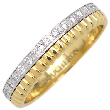 ブシュロン BOUCHERON キャトル ラディアント リング ハーフ フルパヴェ ホワイトゴールドXゴールド K18YG K18WG ダイヤモンド #T48 リング 指輪 18K 750 18金 K18WG×K18YG 8号