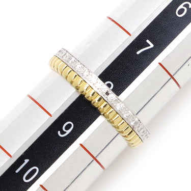 ブシュロン BOUCHERON キャトル ラディアント リング ハーフ フルパヴェ ホワイトゴールドXゴールド K18YG K18WG ダイヤモンド #T48 リング 指輪 18K 750 18金 K18WG×K18YG 8号