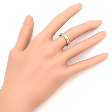 ブシュロン BOUCHERON キャトル ラディアント リング ハーフ フルパヴェ ホワイトゴールドXゴールド K18YG K18WG ダイヤモンド #T48 リング 指輪 18K 750 18金 K18WG×K18YG 8号