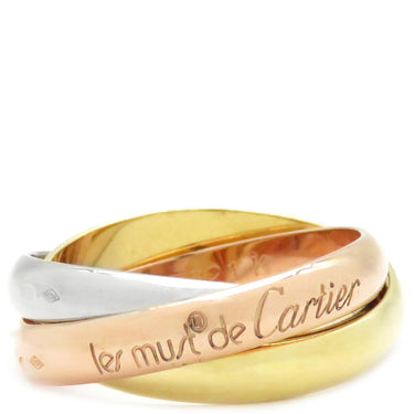 カルティエ Cartier トリニティ クラシック ホワイトゴールドXイエローゴールドXピンクゴールド K18WG K18YG K18PG #56(JP16) リング 指輪 3連 3カラー 15号