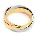 カルティエ Cartier トリニティ クラシック ホワイトゴールドXイエローゴールドXピンクゴールド K18WG K18YG K18PG #56(JP16) リング 指輪 3連 3カラー 15号