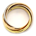 カルティエ Cartier トリニティ6連 ダイヤ ホワイトゴールドXイエローゴールドXピンクゴールド K18WG K18YG K18PG ダイヤモンド #49(JP9) リング 指輪 15石 3カラー 10号