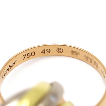 カルティエ Cartier トリニティ6連 ダイヤ ホワイトゴールドXイエローゴールドXピンクゴールド K18WG K18YG K18PG ダイヤモンド #49(JP9) リング 指輪 15石 3カラー 10号