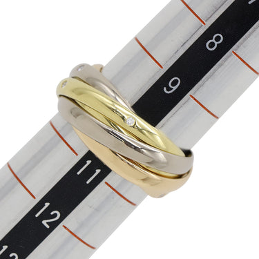 カルティエ Cartier トリニティ6連 ダイヤ ホワイトゴールドXイエローゴールドXピンクゴールド K18WG K18YG K18PG ダイヤモンド #49(JP9) リング 指輪 15石 3カラー 10号